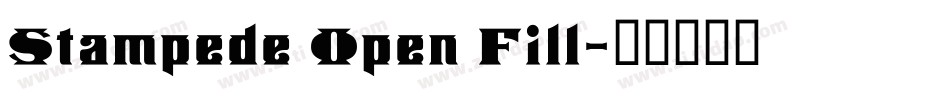 Stampede Open Fill字体转换